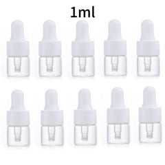10pcs Clear Glass Dropper Vials for Essential Oils Perfume Travel