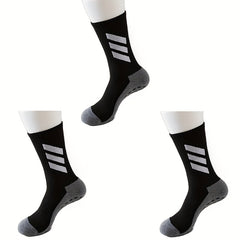 3 Pairs Anti Slip Sweat Absorbing Socks for Running Training