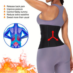 Zipper Waist Trainer Corset Belt Workout Waist Cincher Shapewear