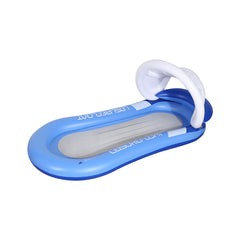 Inflatable Water Deck Chair with Canopy and Backrest