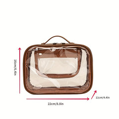Large Waterproof Makeup Bag with Wet Dry Separation