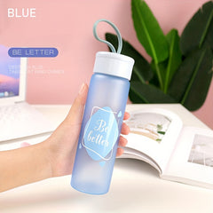 360ml Frosted Water Bottle Leakproof Portable Outdoor Sports Camping Running Fit