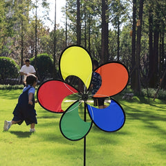 Colorful Rainbow Outdoor Windmill Spinner for Garden Yard