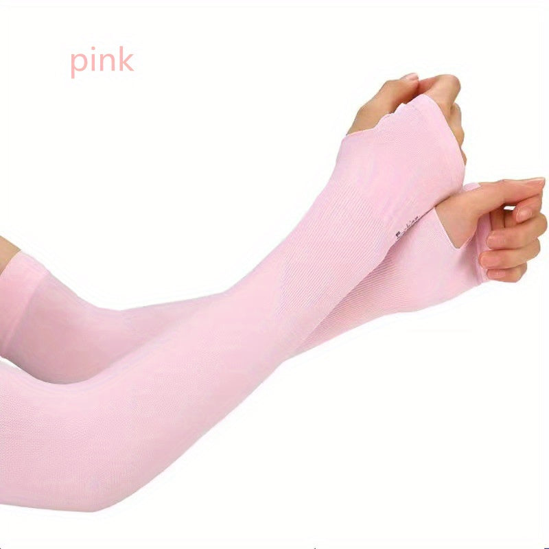 Solid Ice Sleeve Sun Protection Gloves for Outdoor