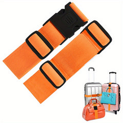 2 Pack Anti Pinch Buckle Luggage Straps Travel Accessories