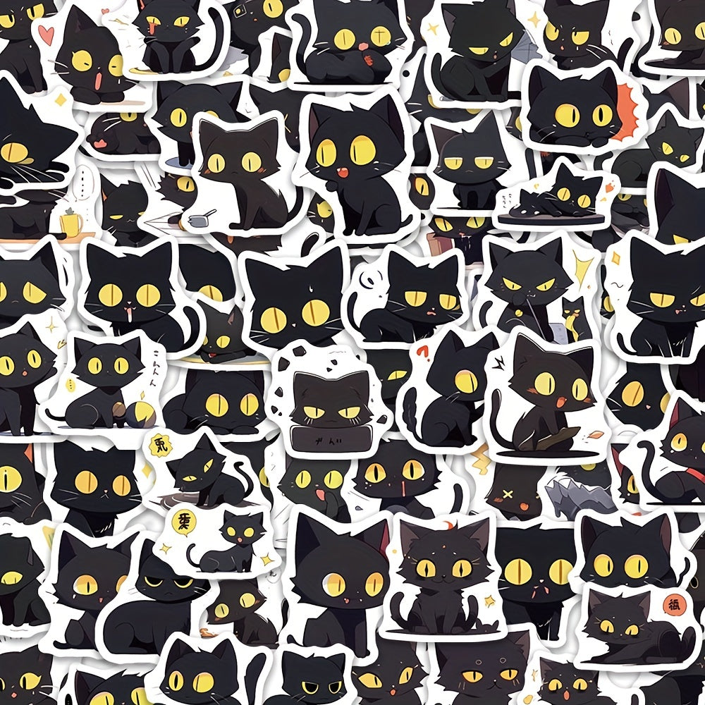 100pcs Cat Sticker Waterproof Coffee Cup Notebook Toy Car Sticker