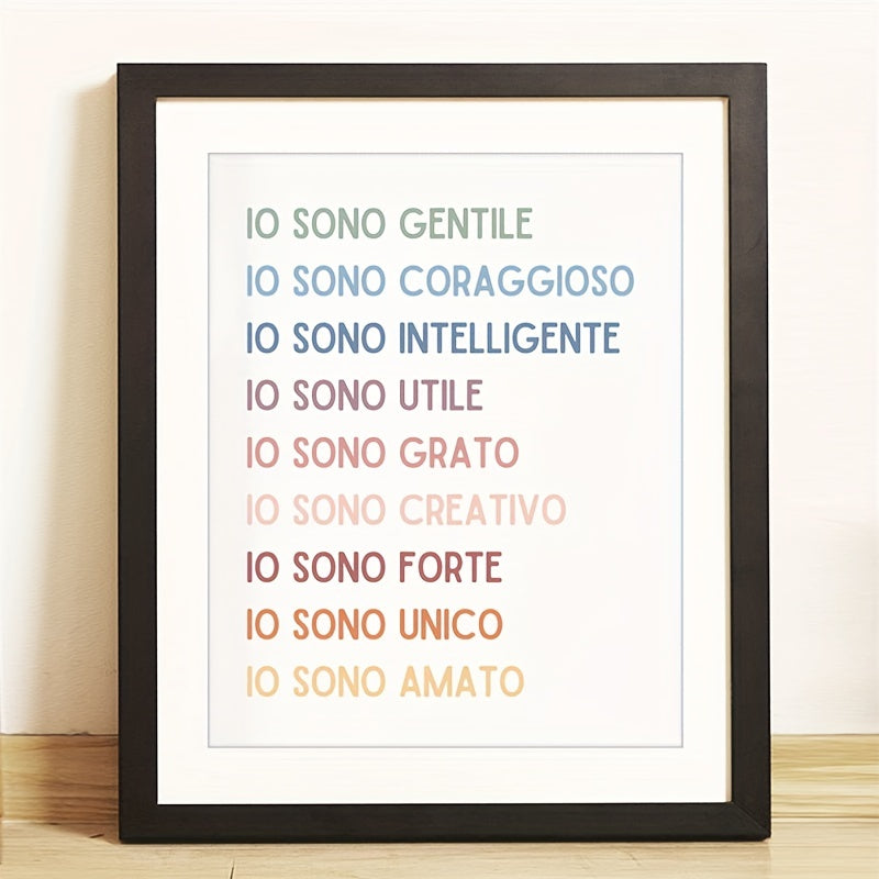 Motivational Italian Classroom Decor Affirmations for Students