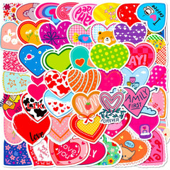 50pcs Heart Romantic Love Stickers for Kids Teens Ad