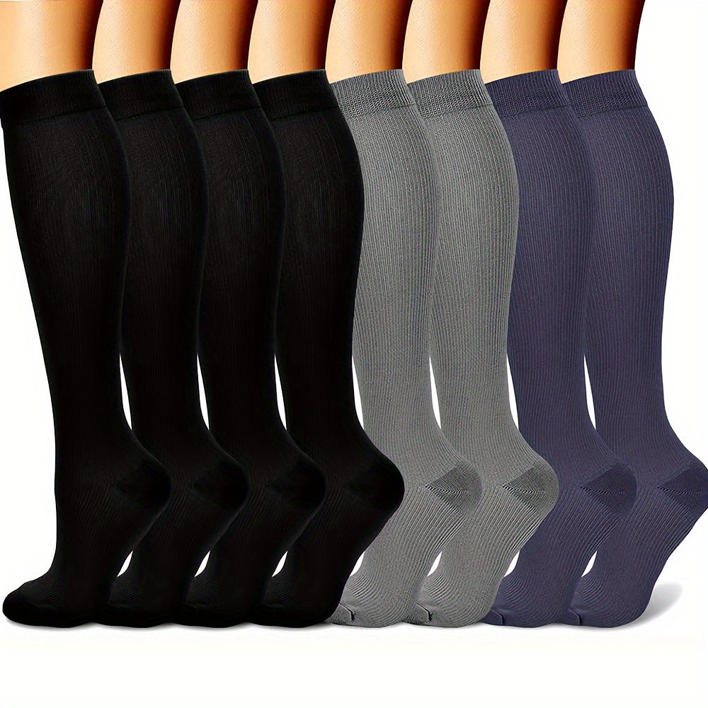 Copper Compression Socks for Men & Women 10-20 mmHg Circulation Knee High