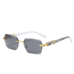 Vintage Rimless Sunglasses Women Unisex Rectangle Frameless Candy Glasses