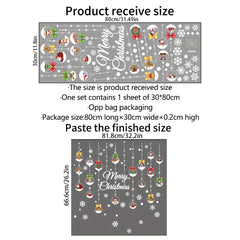 Christmas Tree Snowflake Glass Sticker - Bedroom Furniture Decor