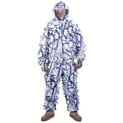 3D Leaf Suit Snow Camouflage Ghillie Set for Winter Halloween