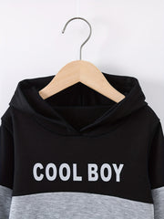 Boy's Clash Outfit 2pcs Hoodie & Sweatpants Set BOY Print