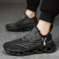 Men's Breathable Knitted Sneakers for Running