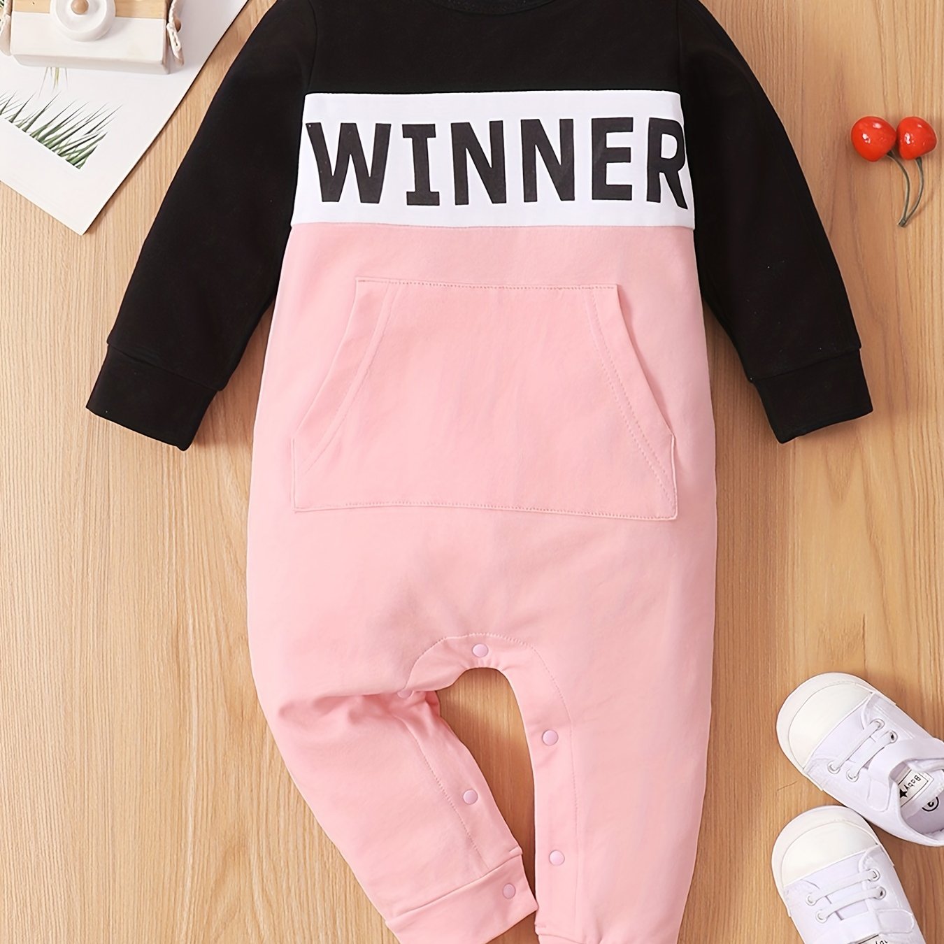 Baby Cotton Bodysuit Autumn WINNER Block Jumpsuit