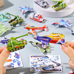 30pcs 3D Airplane Puzzle DIY Craft Kit for Kids - Great Birthday & Student Gift