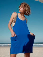 Spaghetti Scoop Neck Romper Casual Solid Sleeveless Romper