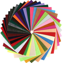 40pcs Mixed DIY Square Non-Woven Fabric Craft Felt Blocks 1mm Thick