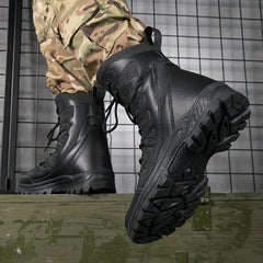 Men's Combat Boots Casual Lace up Walking Hiking Outdoor Shoes