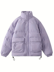 Casual Puffer Coat Warm Jacket for Winter Sports Women