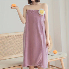 Women's Bath Towel Wearable Shower Skirt Absorbent Bath Sheet