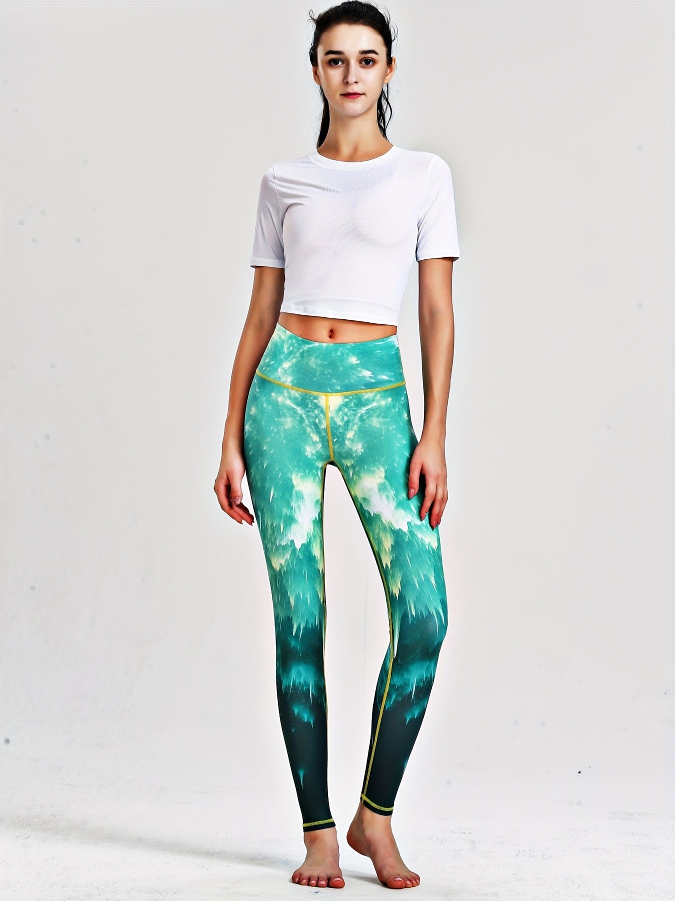 Printed Workout Leggings High Stretch Yoga Gym Athletic Pants