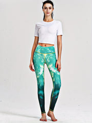 Printed Workout Leggings High Stretch Yoga Gym Athletic Pants