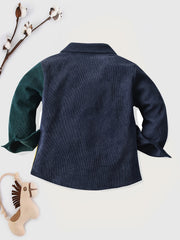 Toddler Boys Long Sleeve Colorblock Shirt Top