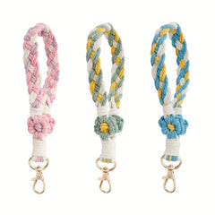 Boho Flower Keychains & Wristbands for Girls