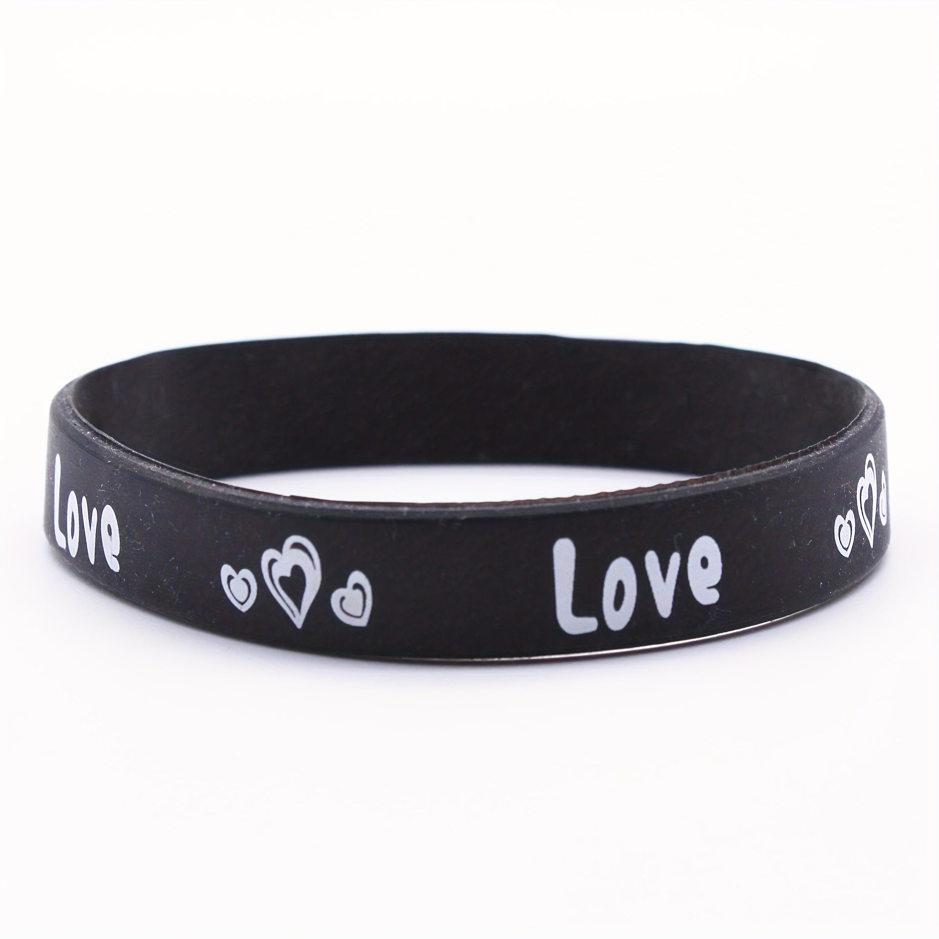 4Pcs Love Heart Silicone Bracelet Couple Bracelet Women Rubber Sports Wristband