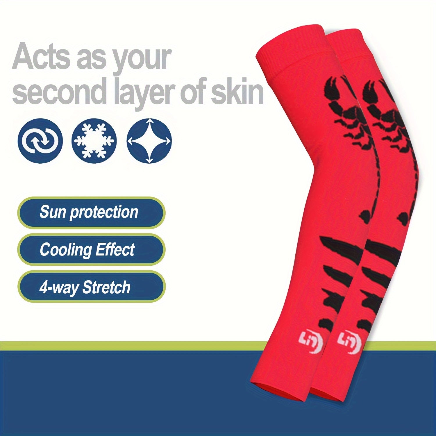 Cooling Arm Sleeves Moisture Wicking Outdoor Driving Cycling