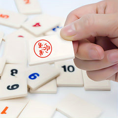 Rummy Tile Board Game with Racks in Travel Bag