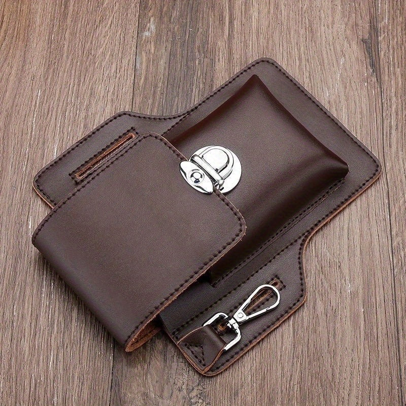 Stylish Lychee Pattern Faux Leather Belt Bag for Outdoor Adventures