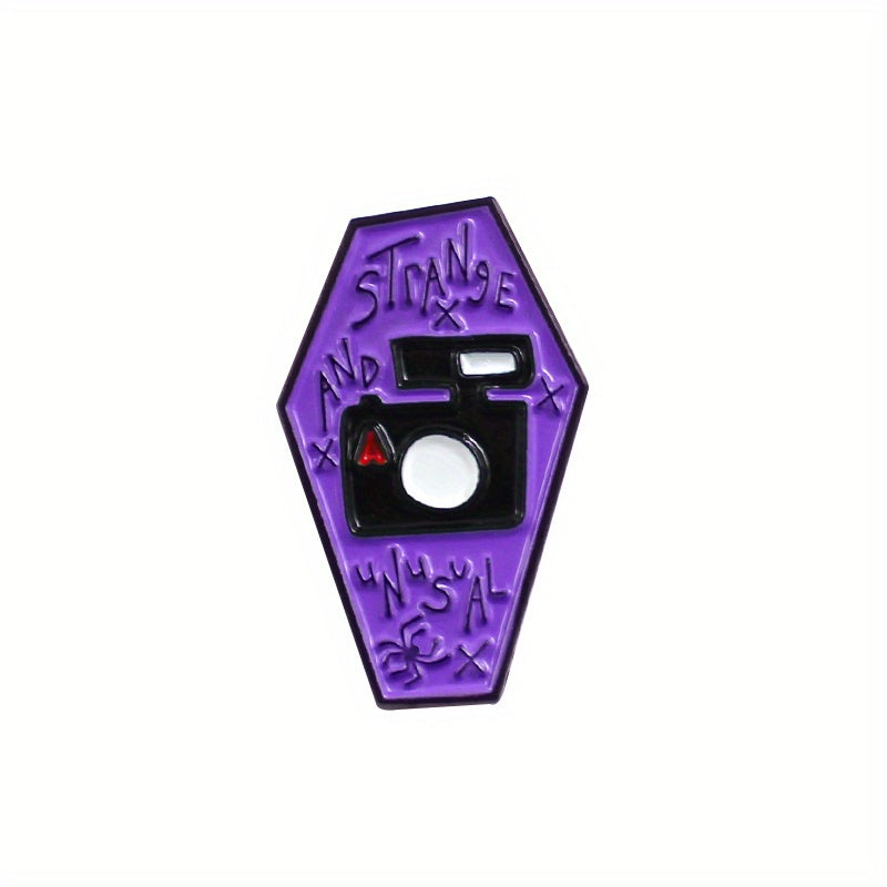Purple Eyering Doll Girl Brooch for Clothes and Bags
