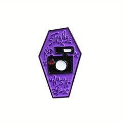 Purple Eyering Doll Girl Brooch for Clothes and Bags