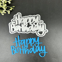 1pc Happy Birthday Metal Embossing Scrapbook Die