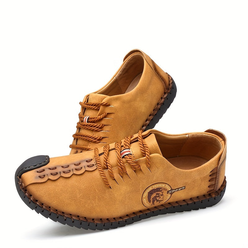 Men's Casual Stitched Lace Up Walking Shoes