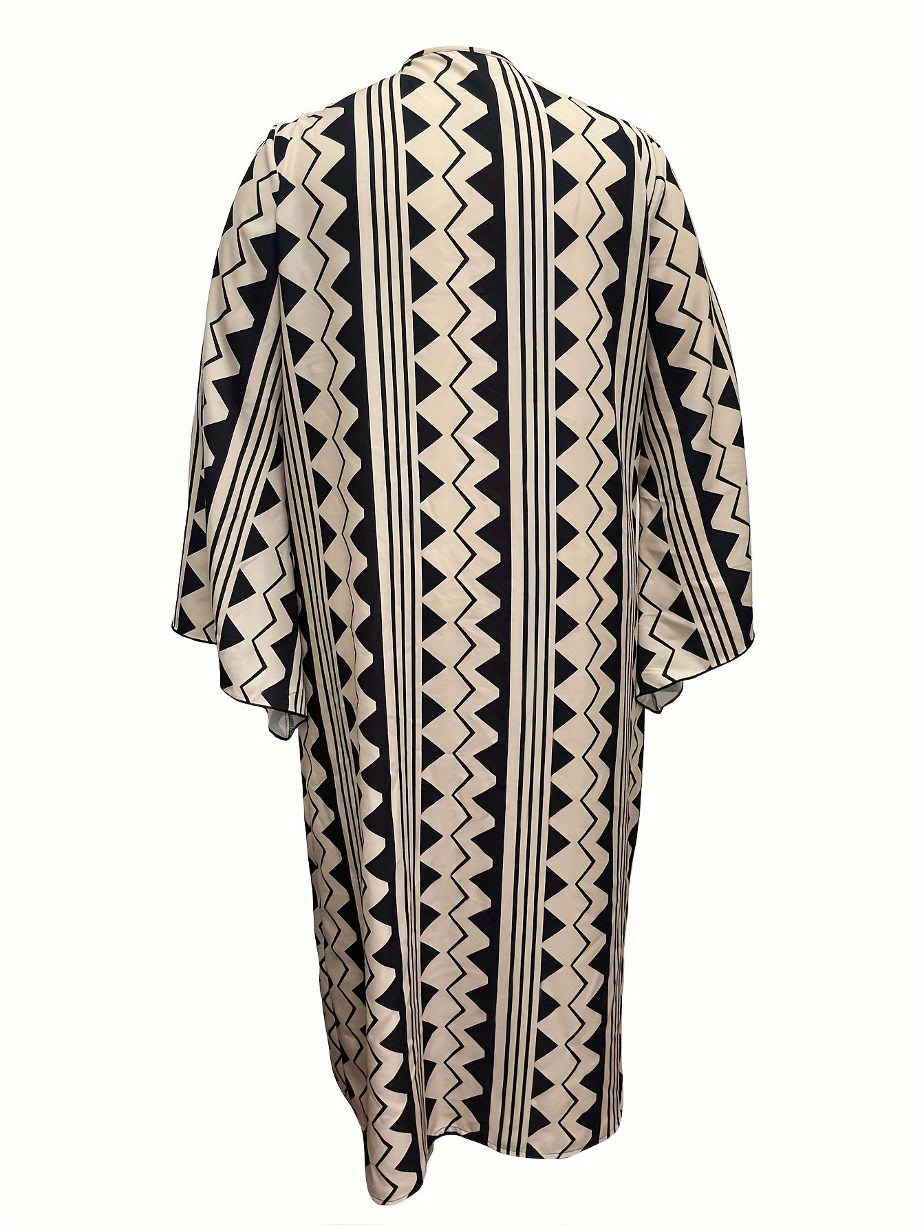 Geometric Print Long Sleeve Cardigan