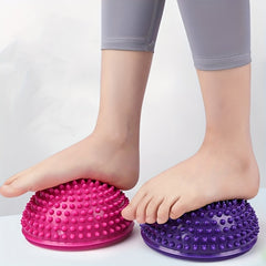 Inflatable Balance Training Pad for Yoga and Pilates with Massage Ball