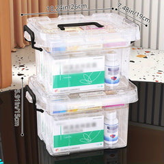 Clear Portable Storage Case Large Capacity Medicine Storage Box