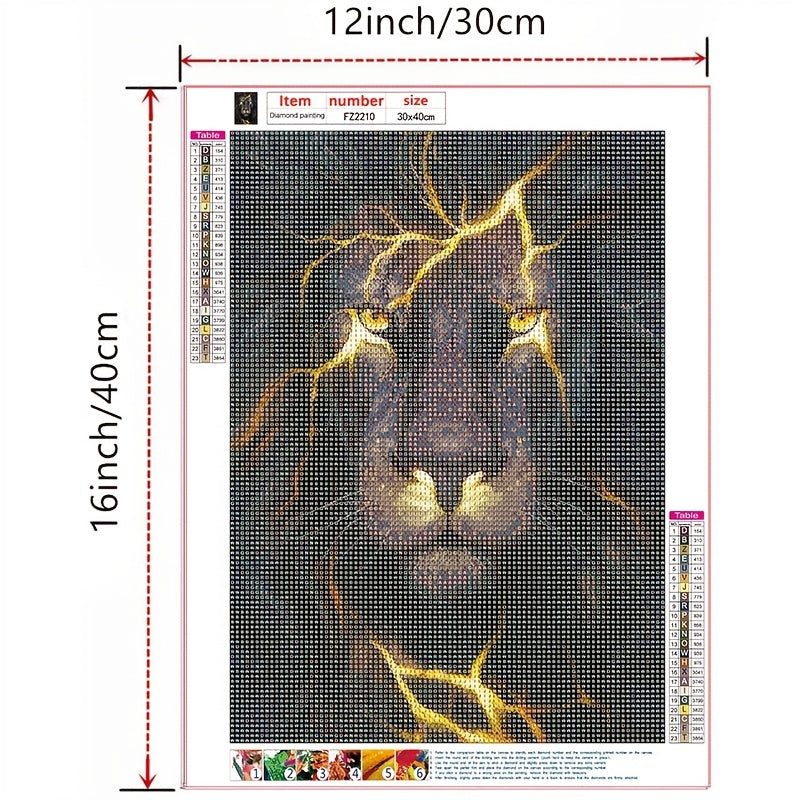 Animal Lion Full Diamond Painting Cross Stitch Kit