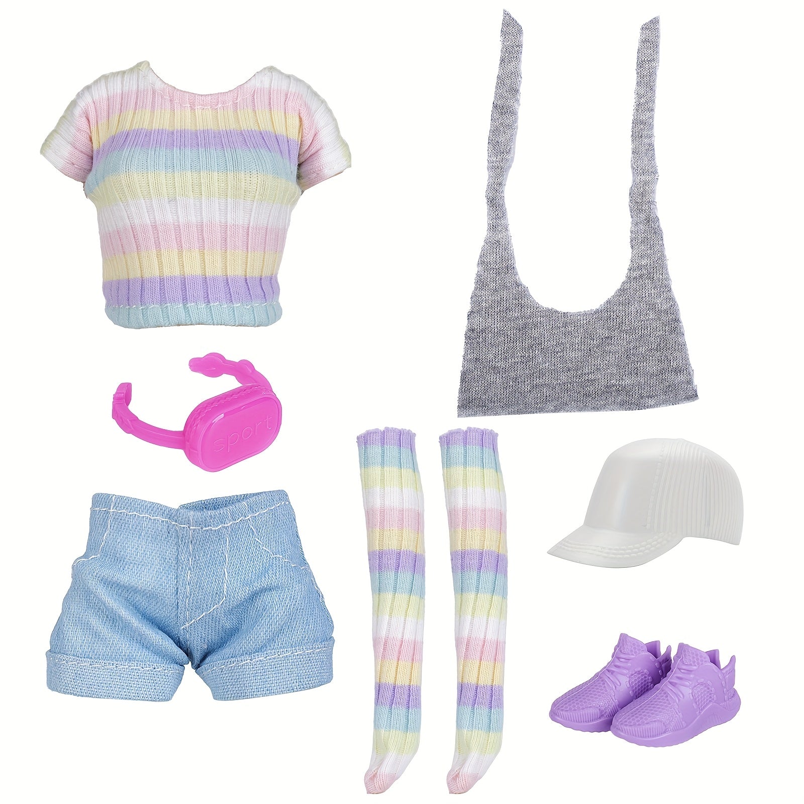 7pcs Sports Doll Clothes Set for Girls (6 Colors)
