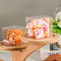100pcs Clear Small Gift Boxes for Candy Macaron Chocolate