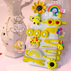 14pcs Baby Girls Cartoon Hair Clips Party Hair Accessories Sets Gift