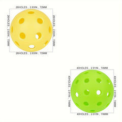 2pcs Indoor and Outdoor Pickleball Balls for Beginner Practice