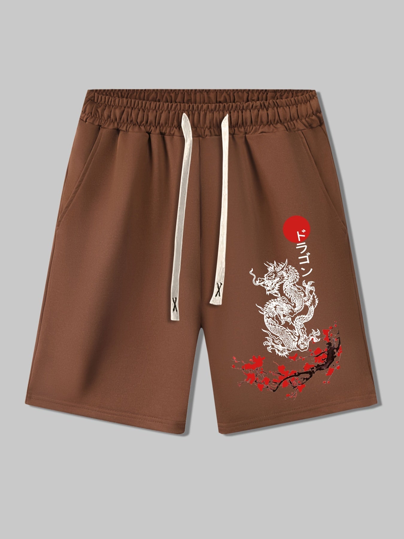Multicolor Men's Sports Mid Length Pants with Drawstring