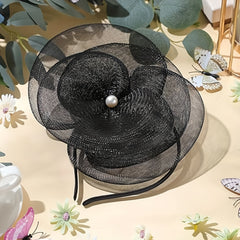Pearl Elastic Mesh Hairband for Bridal Hairstyles