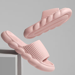 Women's Platform Cloud Slippers Open Toe Non-slip Bathroom Shoes