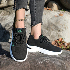 Women's Lace Up Outdoor Running Shoes Light Breathable Sports Shoes