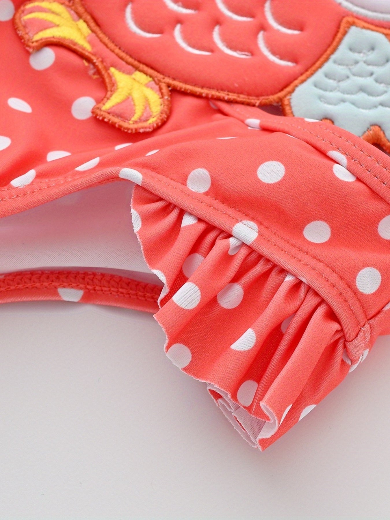 Girls Owl Embroidered One piece Swimsuit Kids Clothes